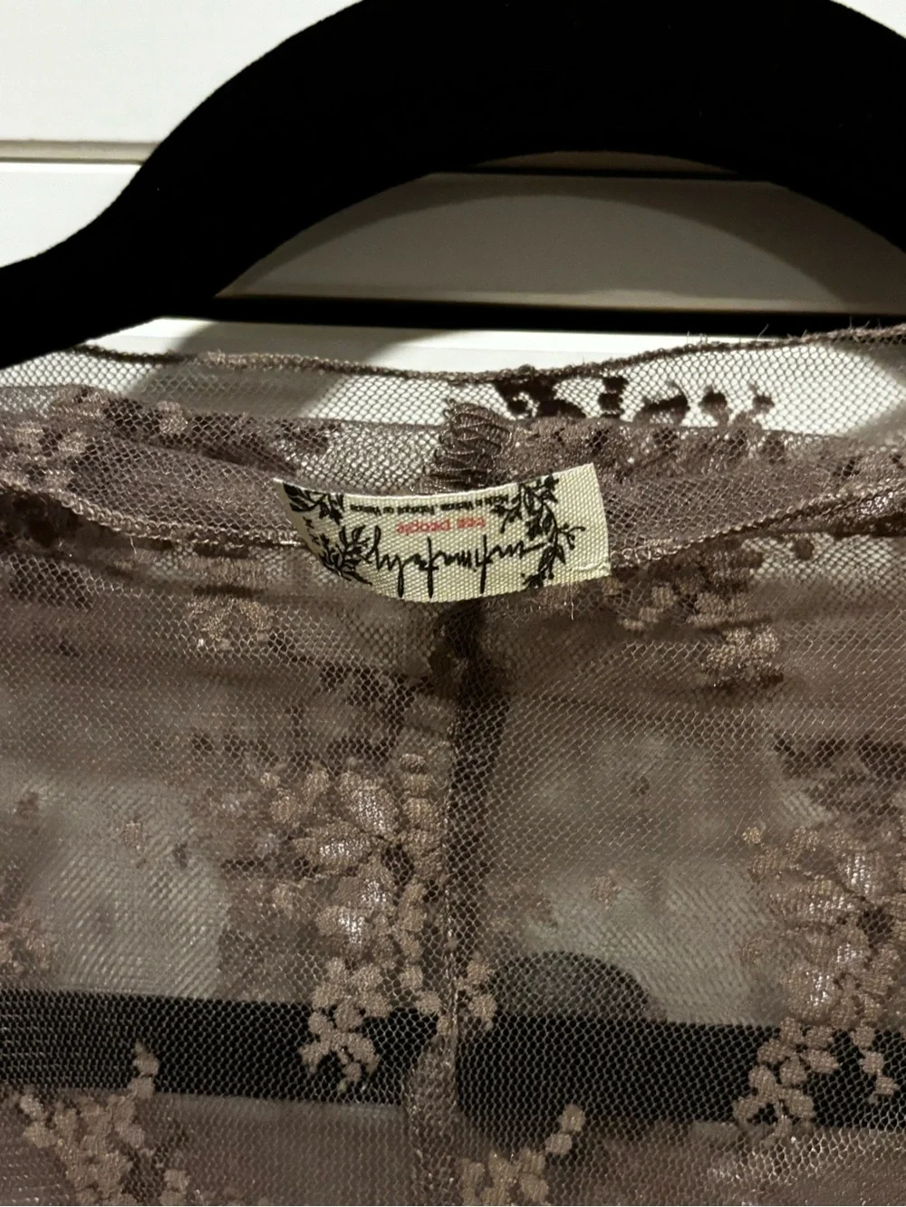 Sheer mock neck layering top